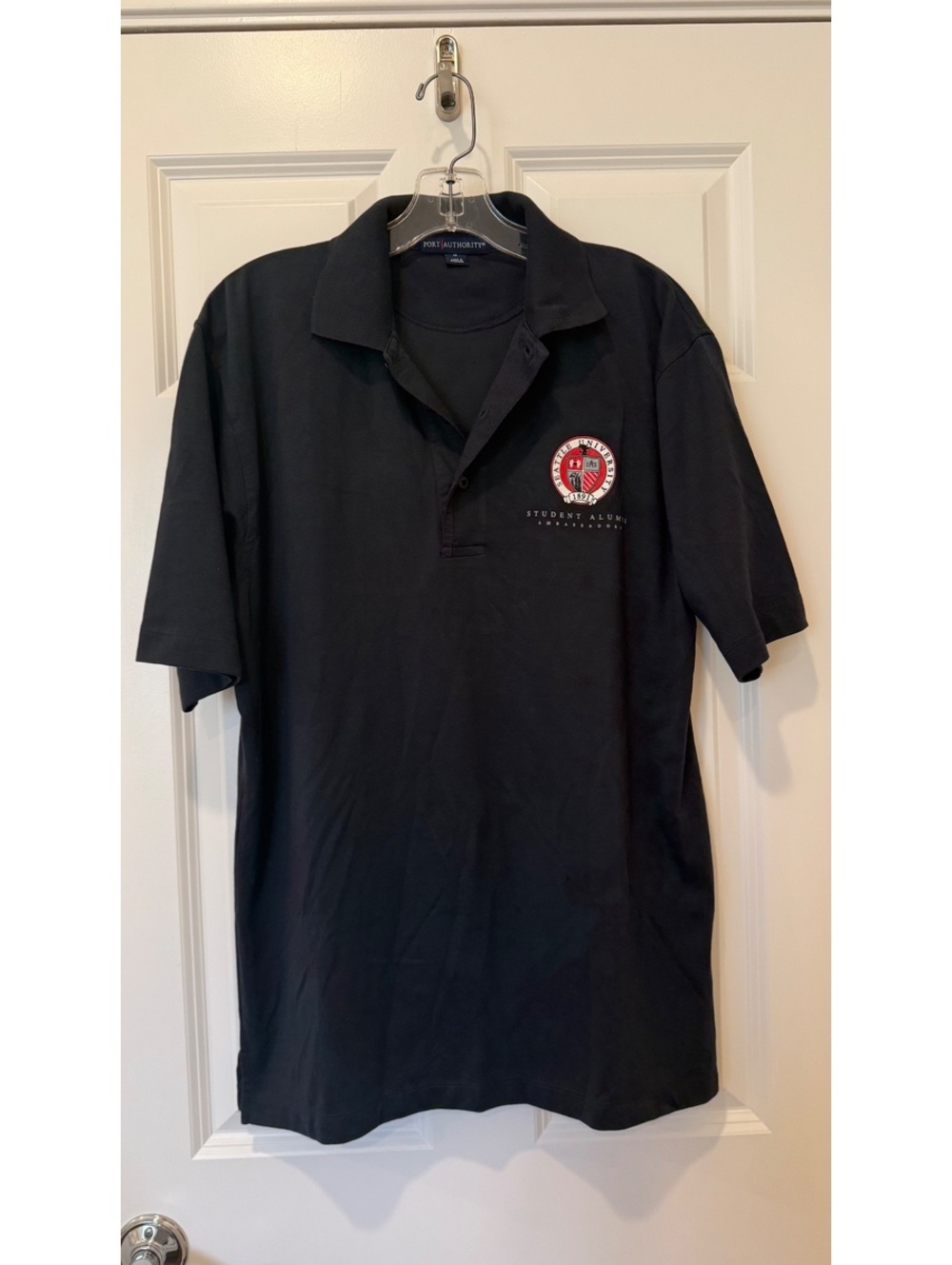 Seattle University Student Alumni Ambassadors Port Authority Black Polo Size M